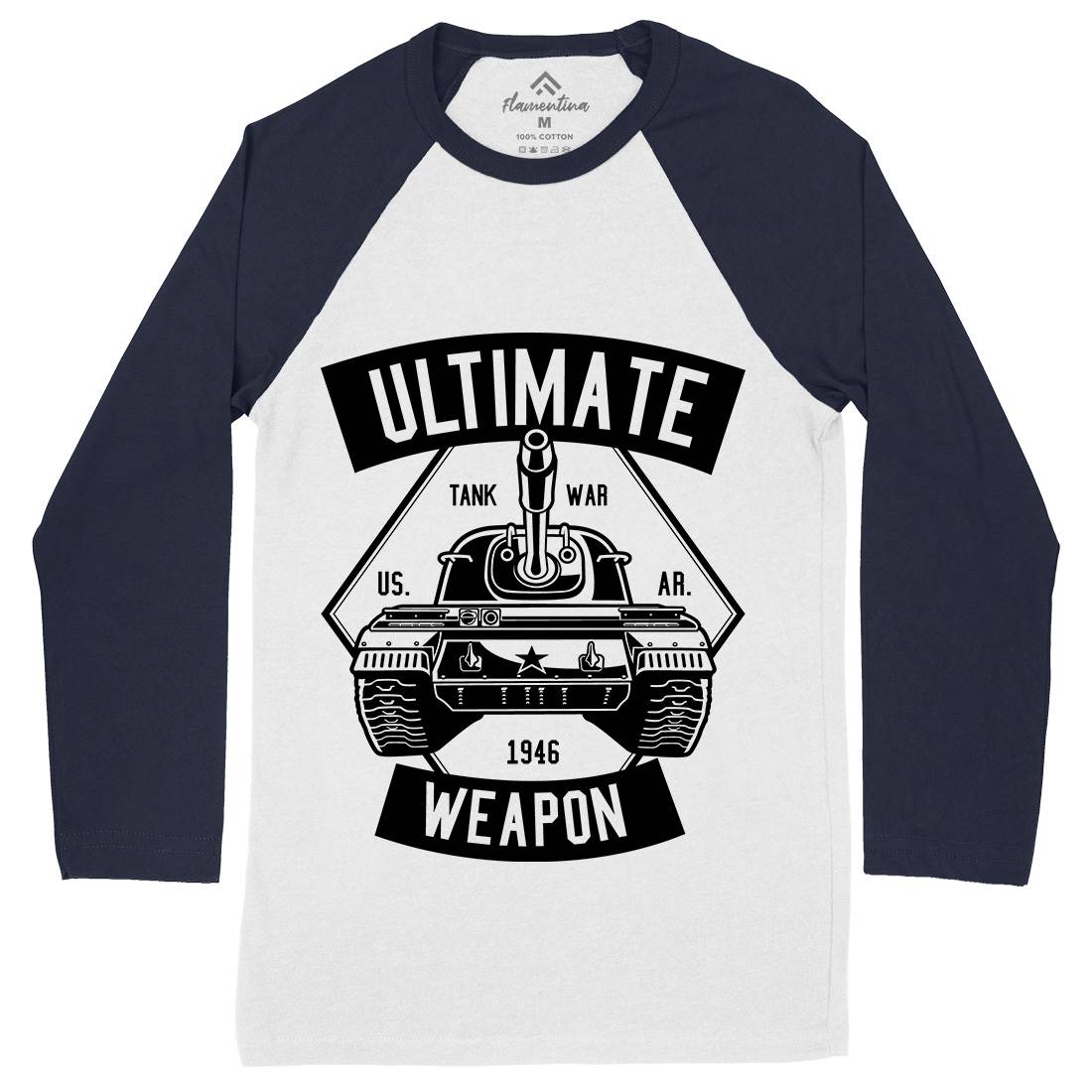 Tank War Ultimate Weapon Mens Long Sleeve Baseball T-Shirt Army B649