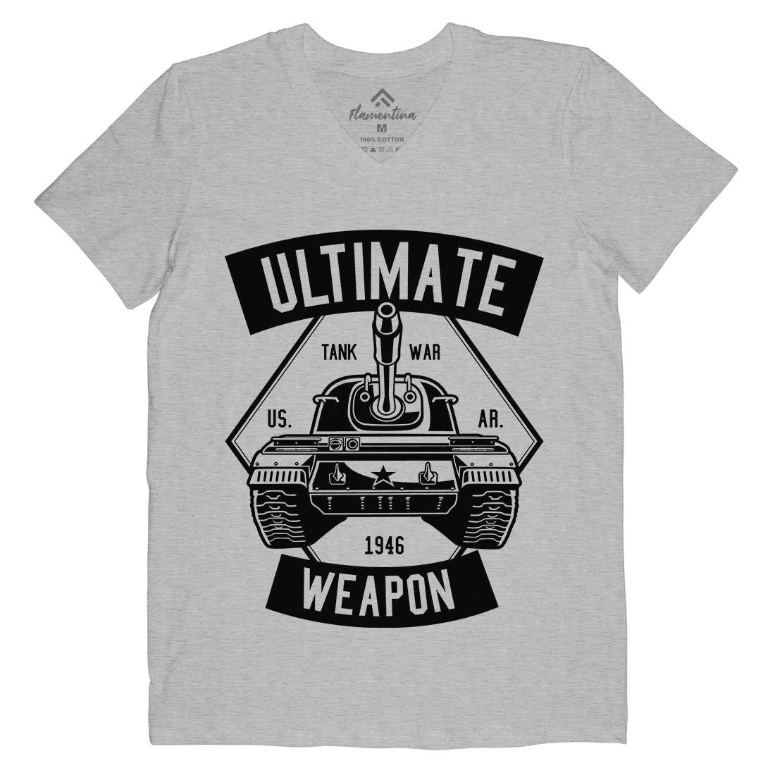 Tank War Ultimate Weapon Mens V-Neck T-Shirt Army B649