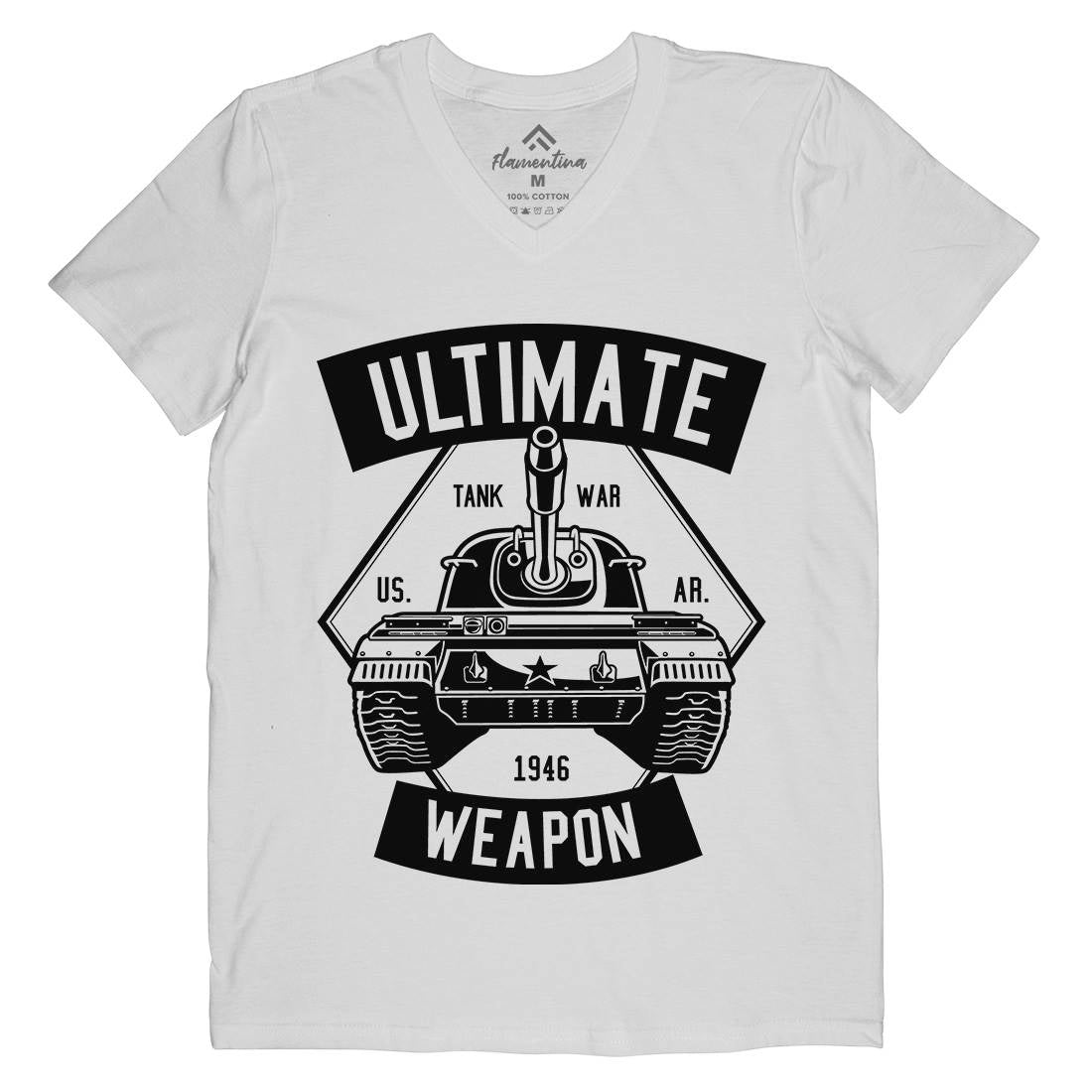 Tank War Ultimate Weapon Mens V-Neck T-Shirt Army B649
