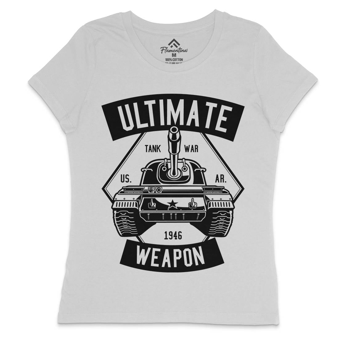 Tank War Ultimate Weapon Womens Crew Neck T-Shirt Army B649