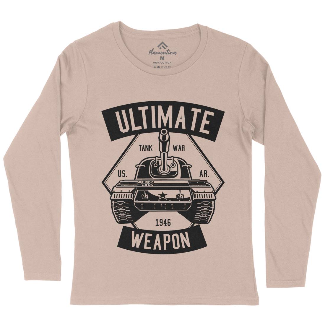 Tank War Ultimate Weapon Womens Long Sleeve T-Shirt Army B649