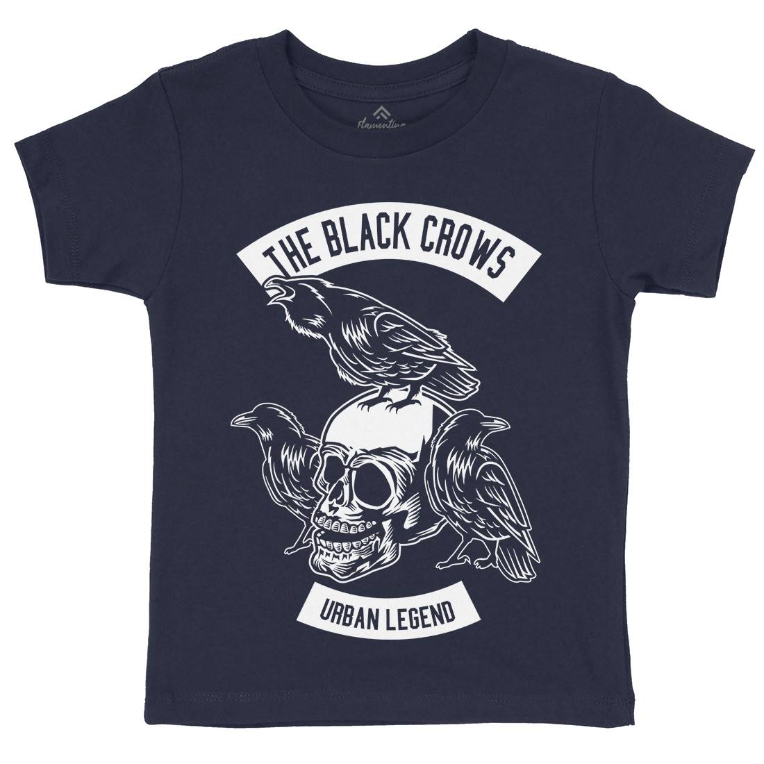 The Black Crows Kids Organic Crew Neck T-Shirt Horror B650