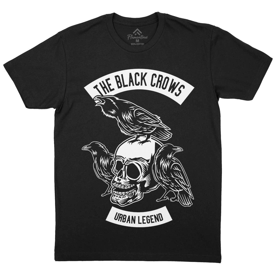 The Black Crows Mens Crew Neck T-Shirt Horror B650