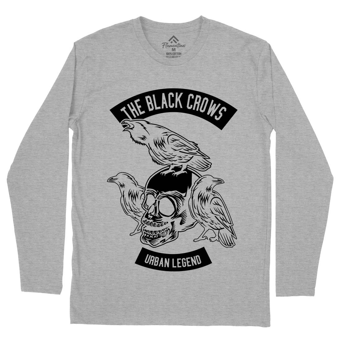 The Black Crows Mens Long Sleeve T-Shirt Horror B650