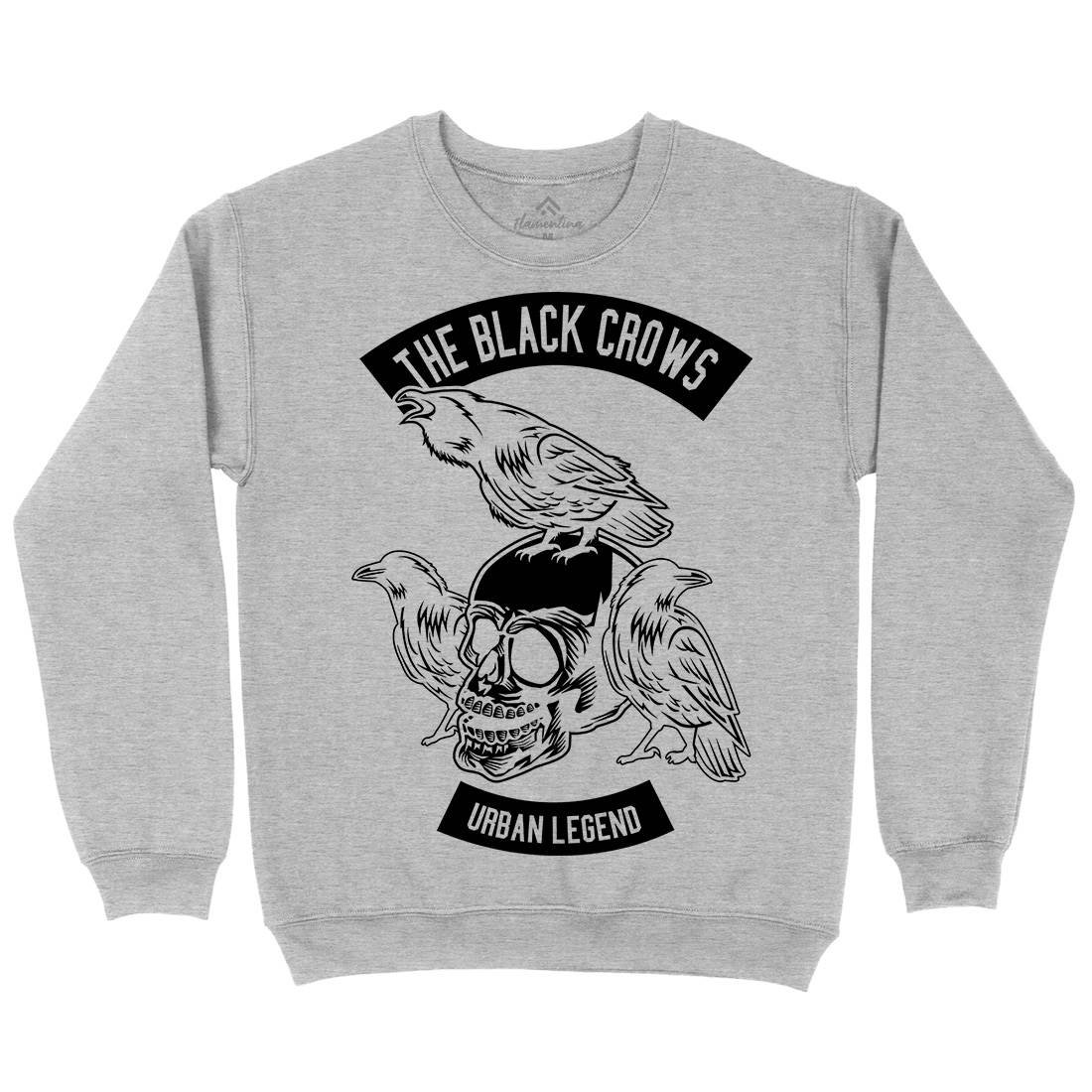 The Black Crows Mens Crew Neck Sweatshirt Horror B650