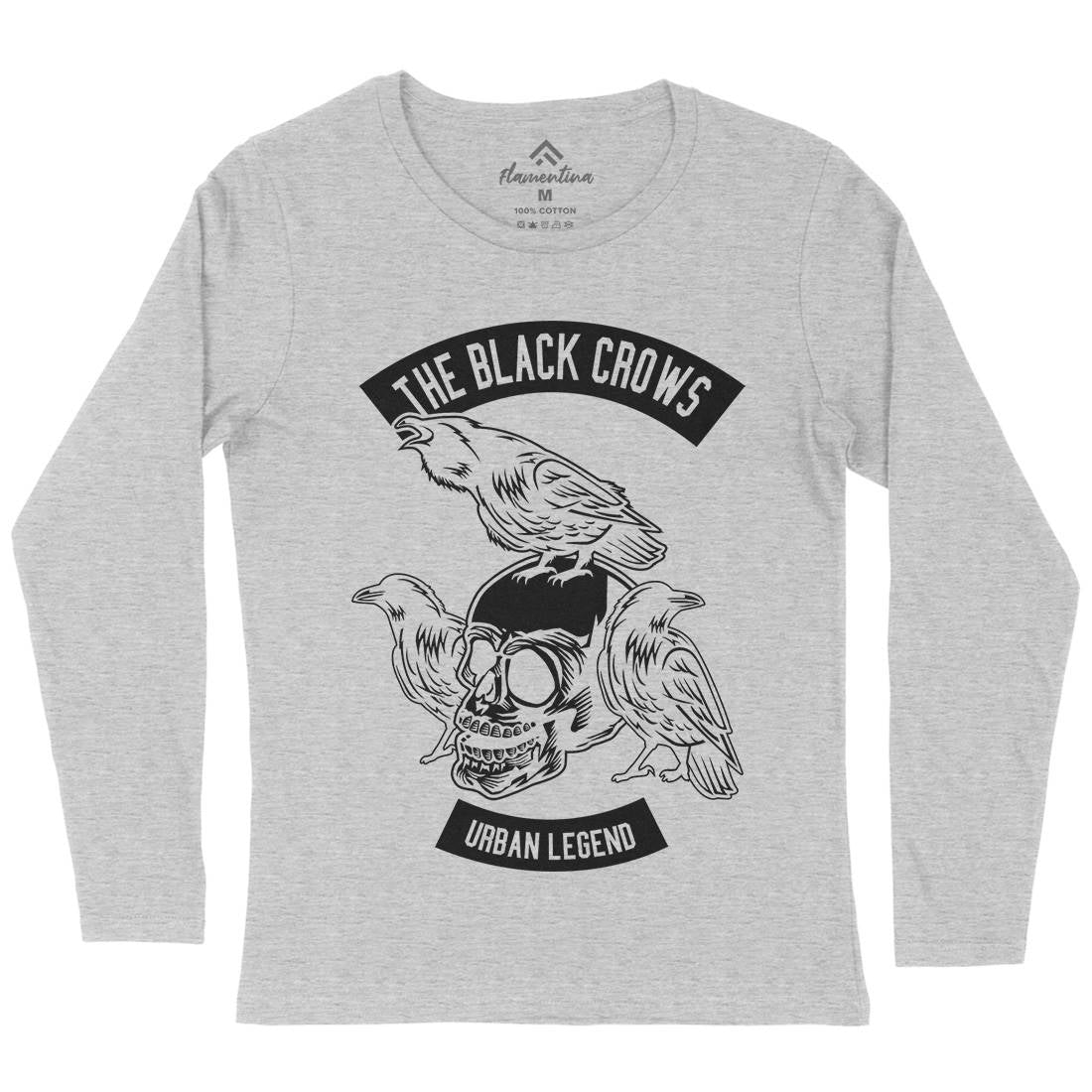 The Black Crows Womens Long Sleeve T-Shirt Horror B650