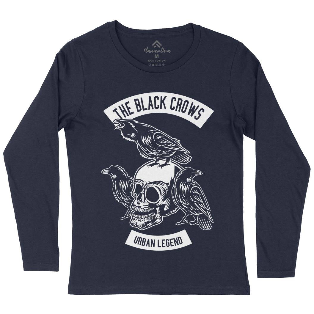 The Black Crows Womens Long Sleeve T-Shirt Horror B650
