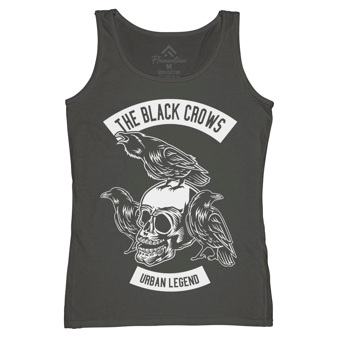 The Black Crows Womens Organic Tank Top Vest Horror B650