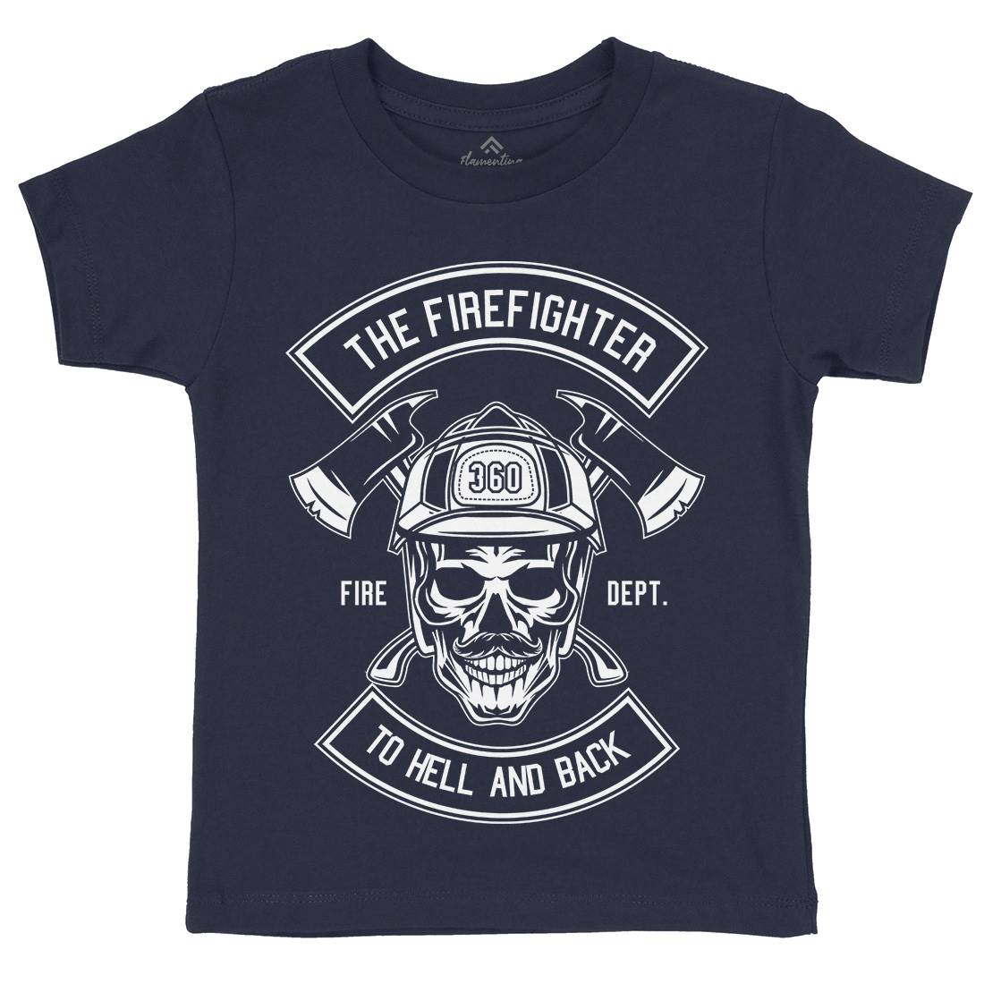 The Fire Fighter Kids Crew Neck T-Shirt Firefighters B651