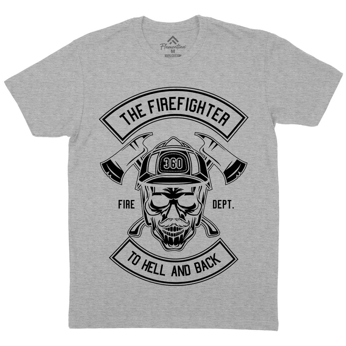 The Fire Fighter Mens Crew Neck T-Shirt Firefighters B651