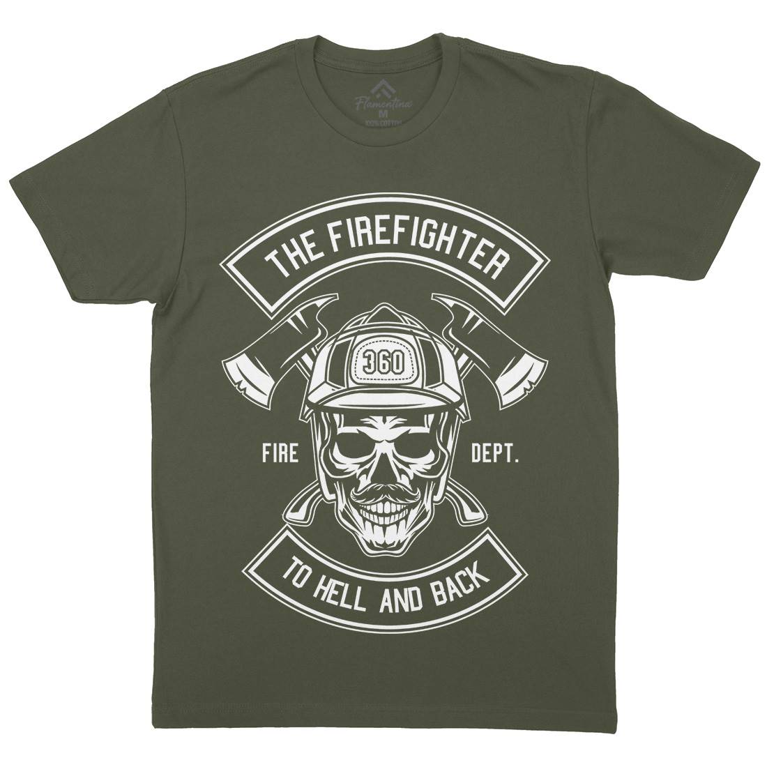 The Fire Fighter Mens Organic Crew Neck T-Shirt Firefighters B651