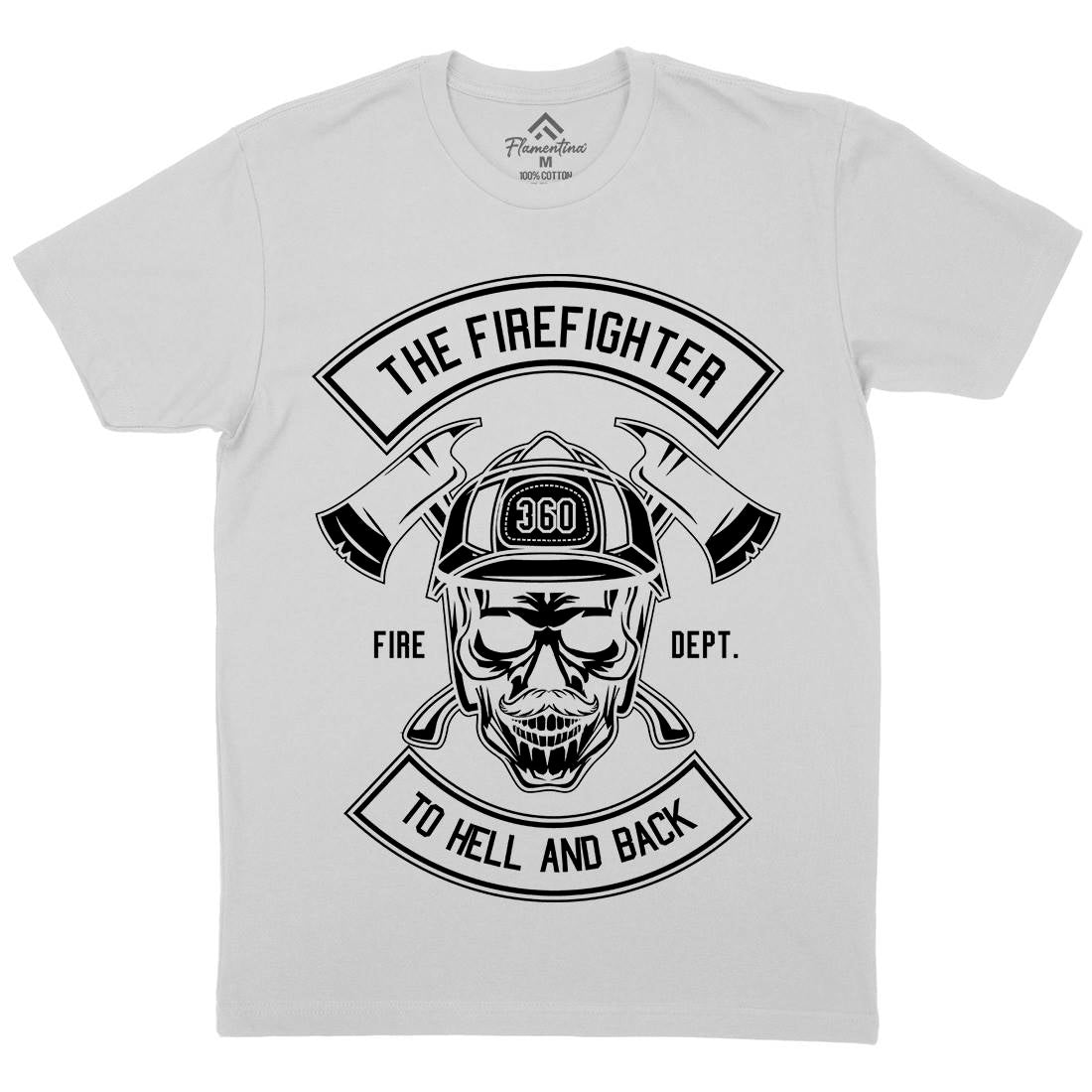 The Fire Fighter Mens Crew Neck T-Shirt Firefighters B651