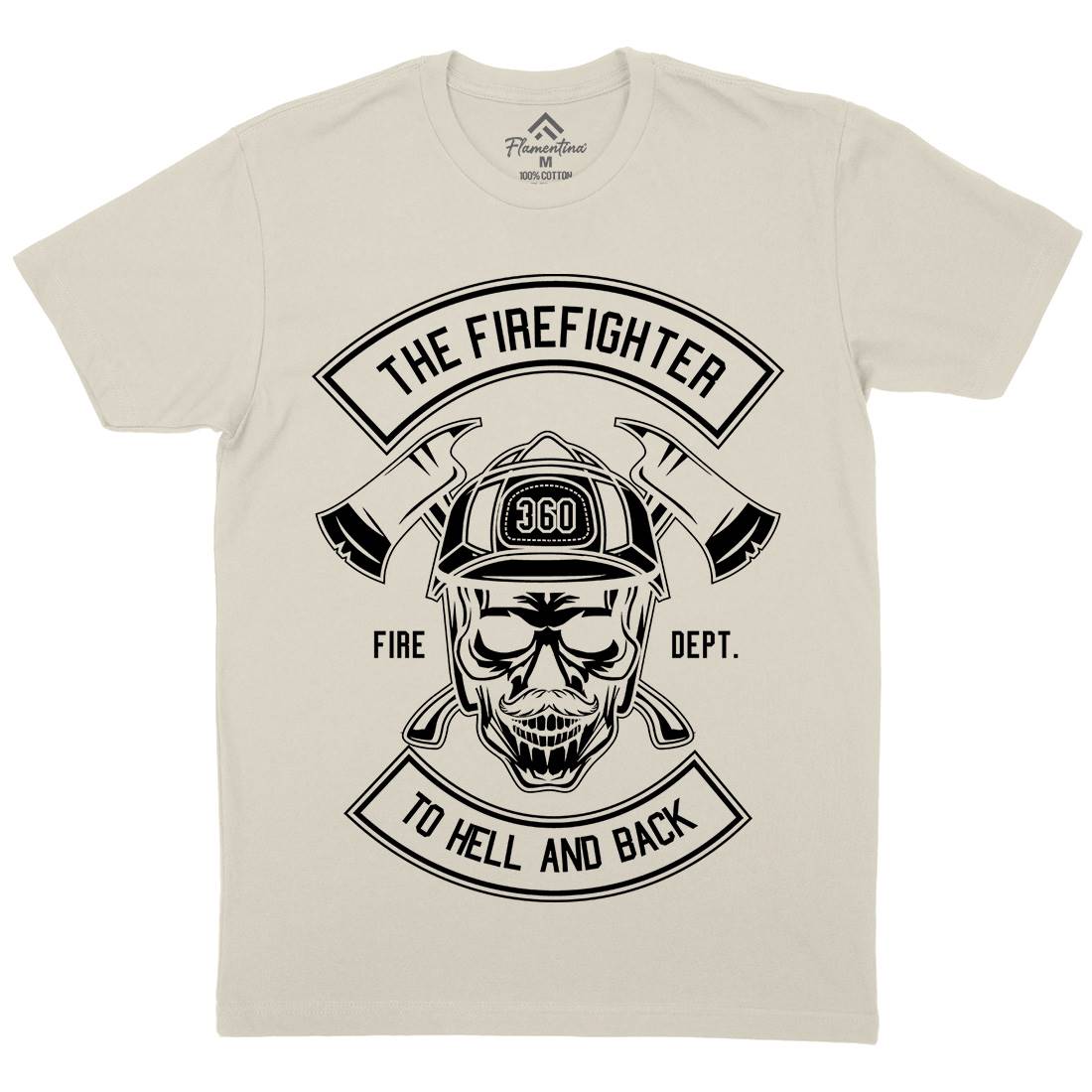 The Fire Fighter Mens Organic Crew Neck T-Shirt Firefighters B651
