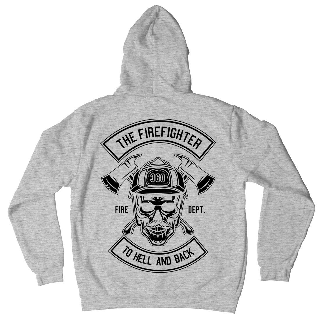 The Fire Fighter Mens Hoodie With Pocket Firefighters B651