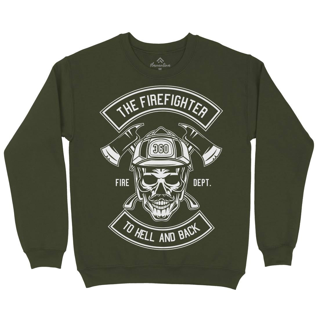 The Fire Fighter Mens Crew Neck Sweatshirt Firefighters B651