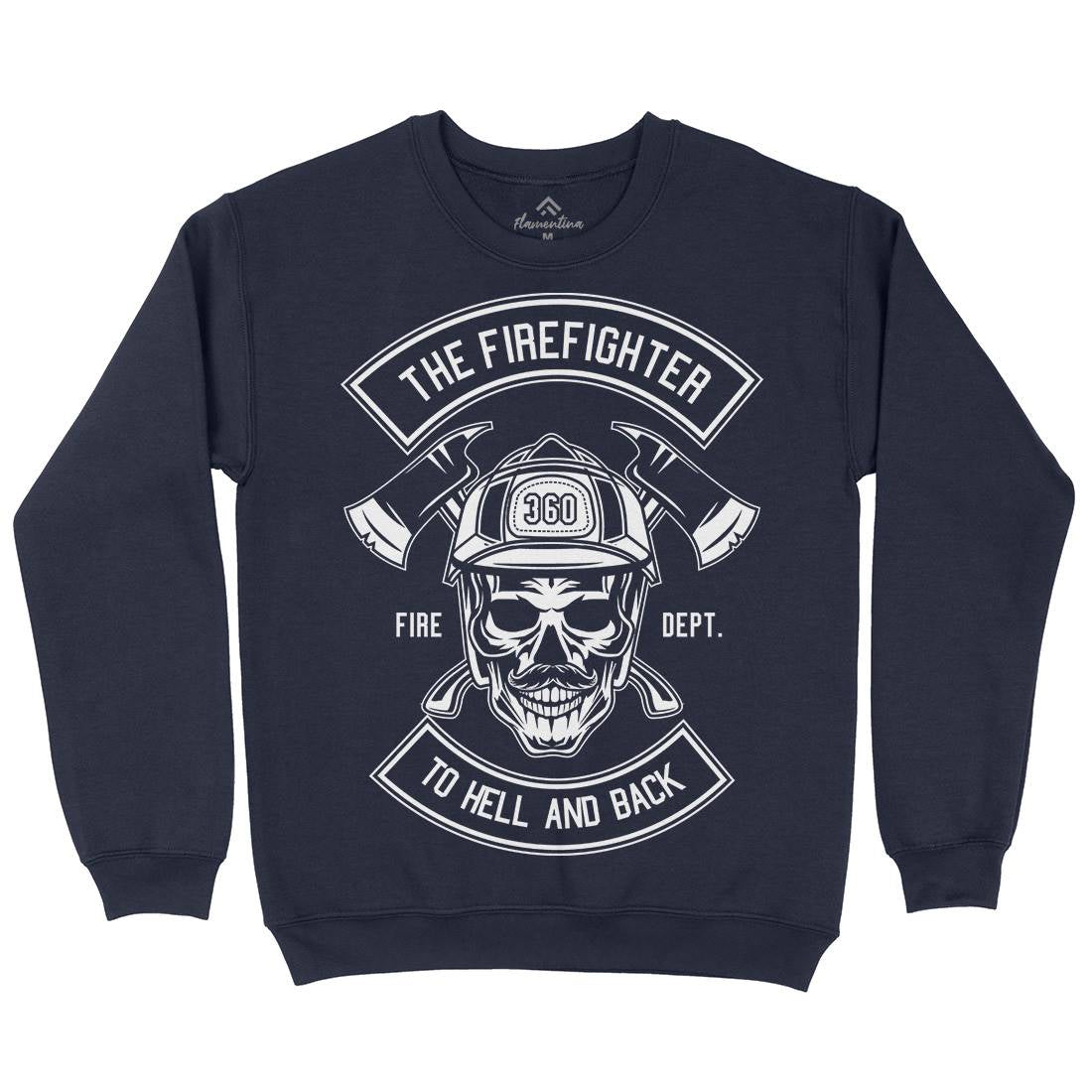 The Fire Fighter Mens Crew Neck Sweatshirt Firefighters B651