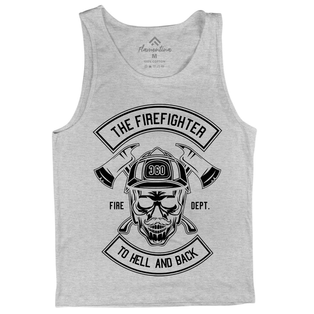 The Fire Fighter Mens Tank Top Vest Firefighters B651