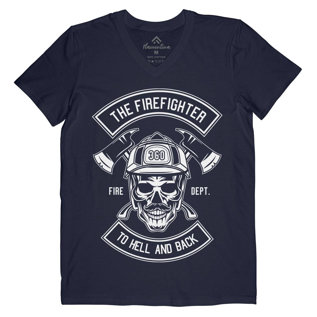 The Fire Fighter Mens V-Neck T-Shirt Firefighters B651