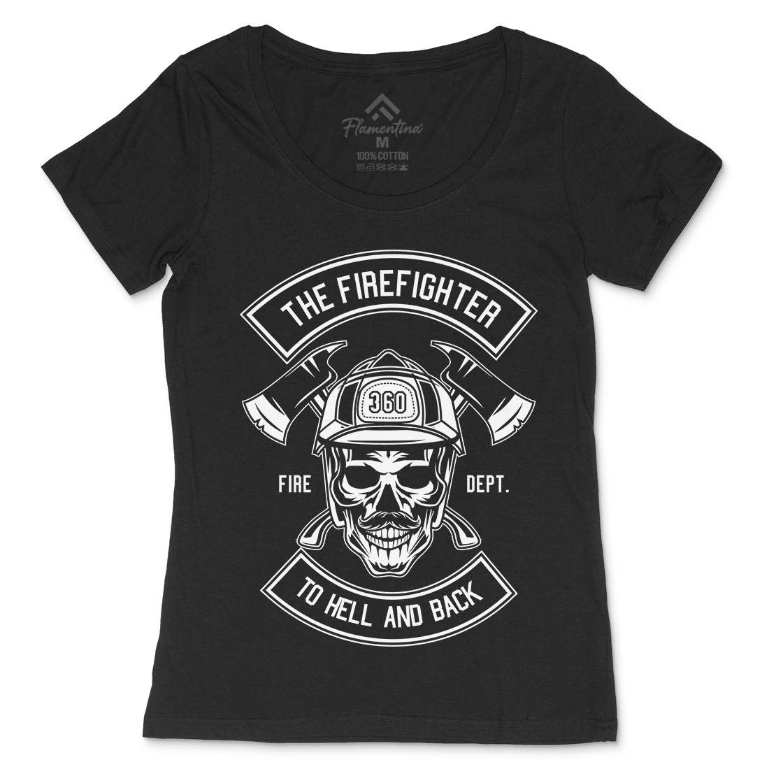 The Fire Fighter Womens Scoop Neck T-Shirt Firefighters B651