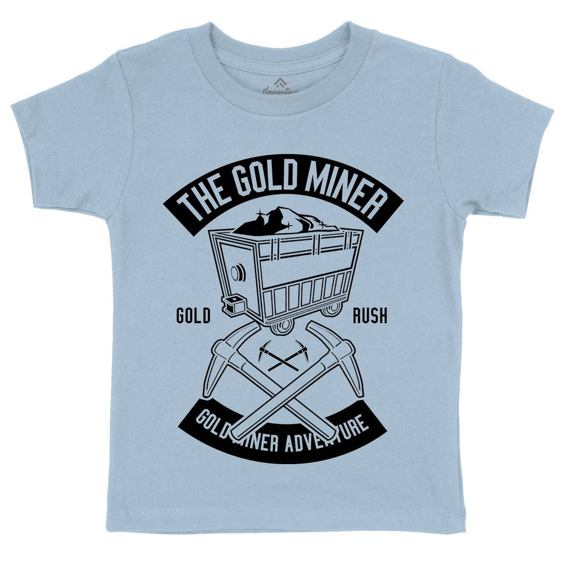 The Gold Miner Kids Crew Neck T-Shirt Retro B652