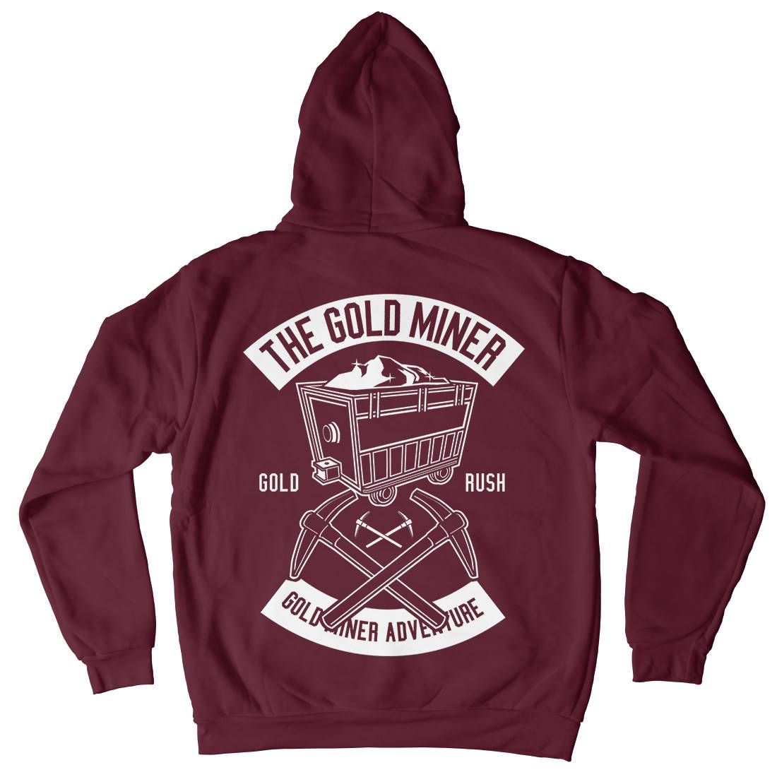 The Gold Miner Mens Hoodie With Pocket Retro B652