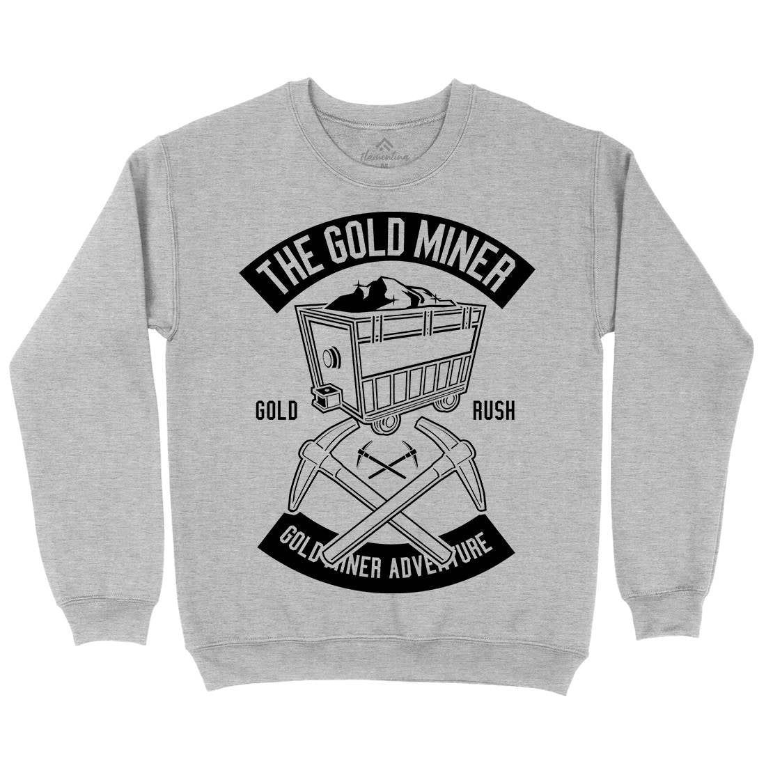 The Gold Miner Mens Crew Neck Sweatshirt Retro B652