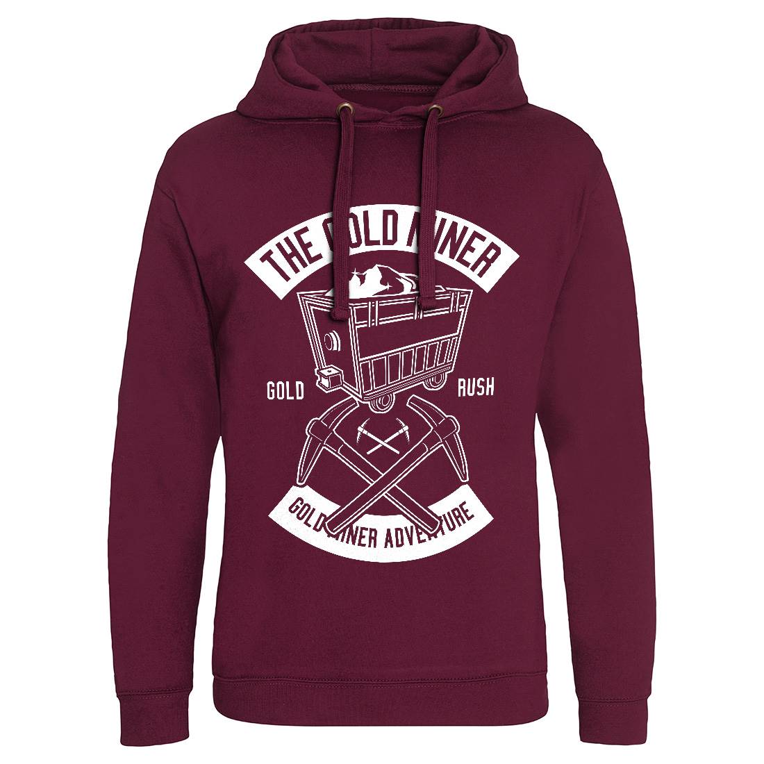 The Gold Miner Mens Hoodie Without Pocket Retro B652