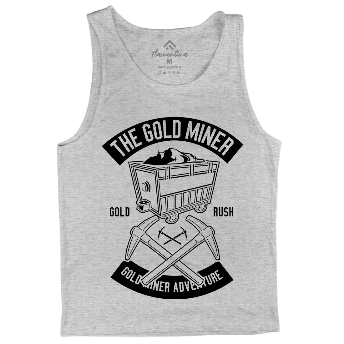 The Gold Miner Mens Tank Top Vest Retro B652