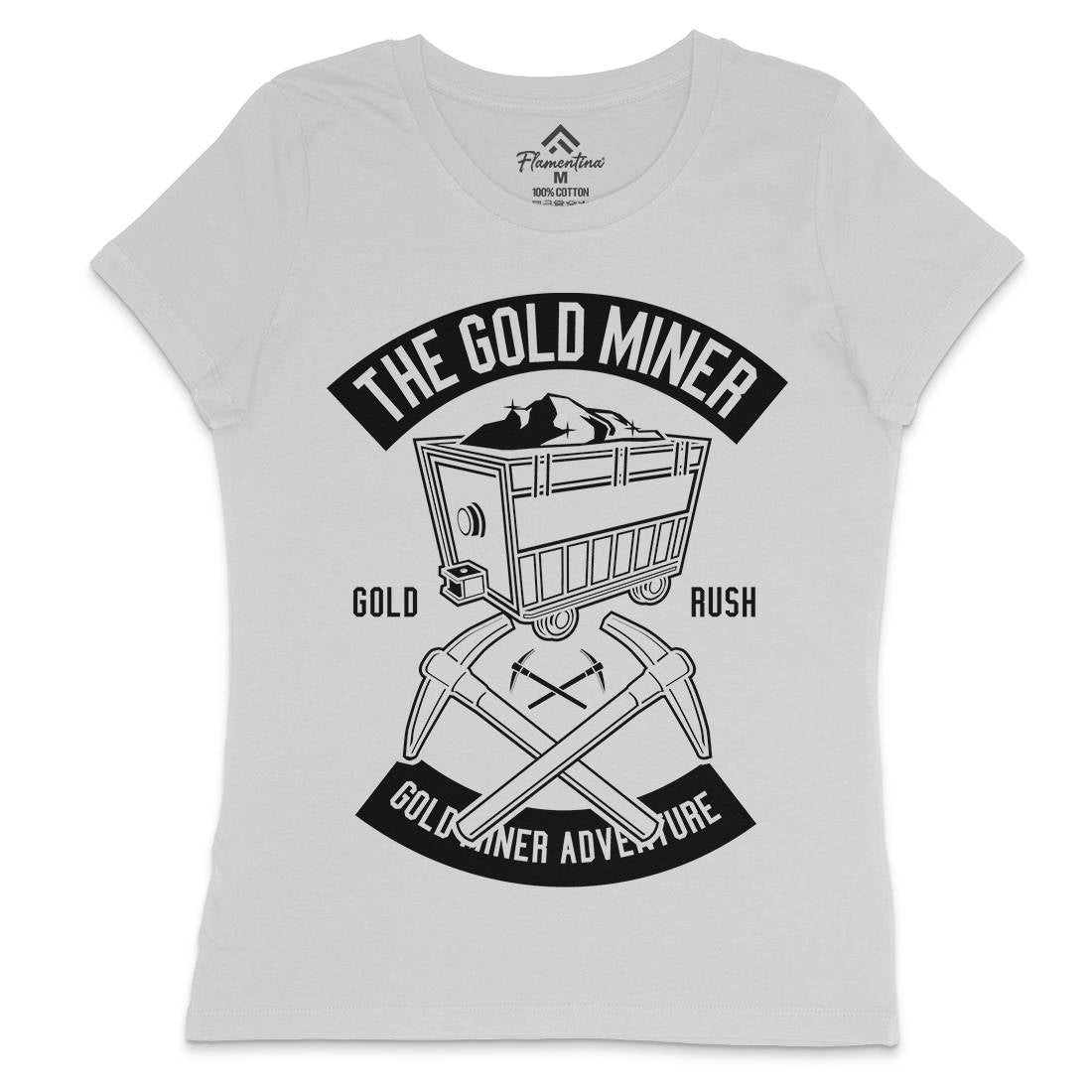 The Gold Miner Womens Crew Neck T-Shirt Retro B652