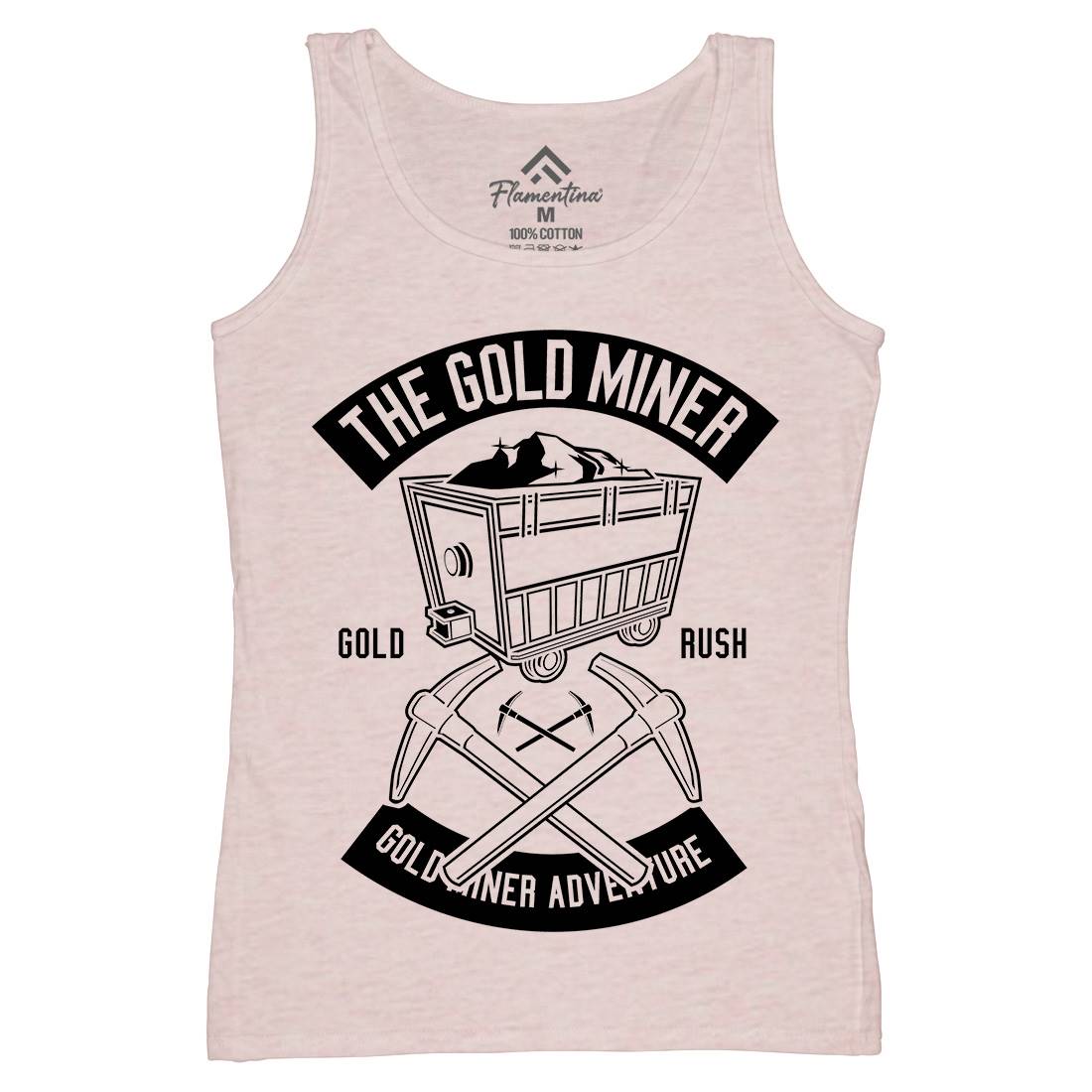 The Gold Miner Womens Organic Tank Top Vest Retro B652
