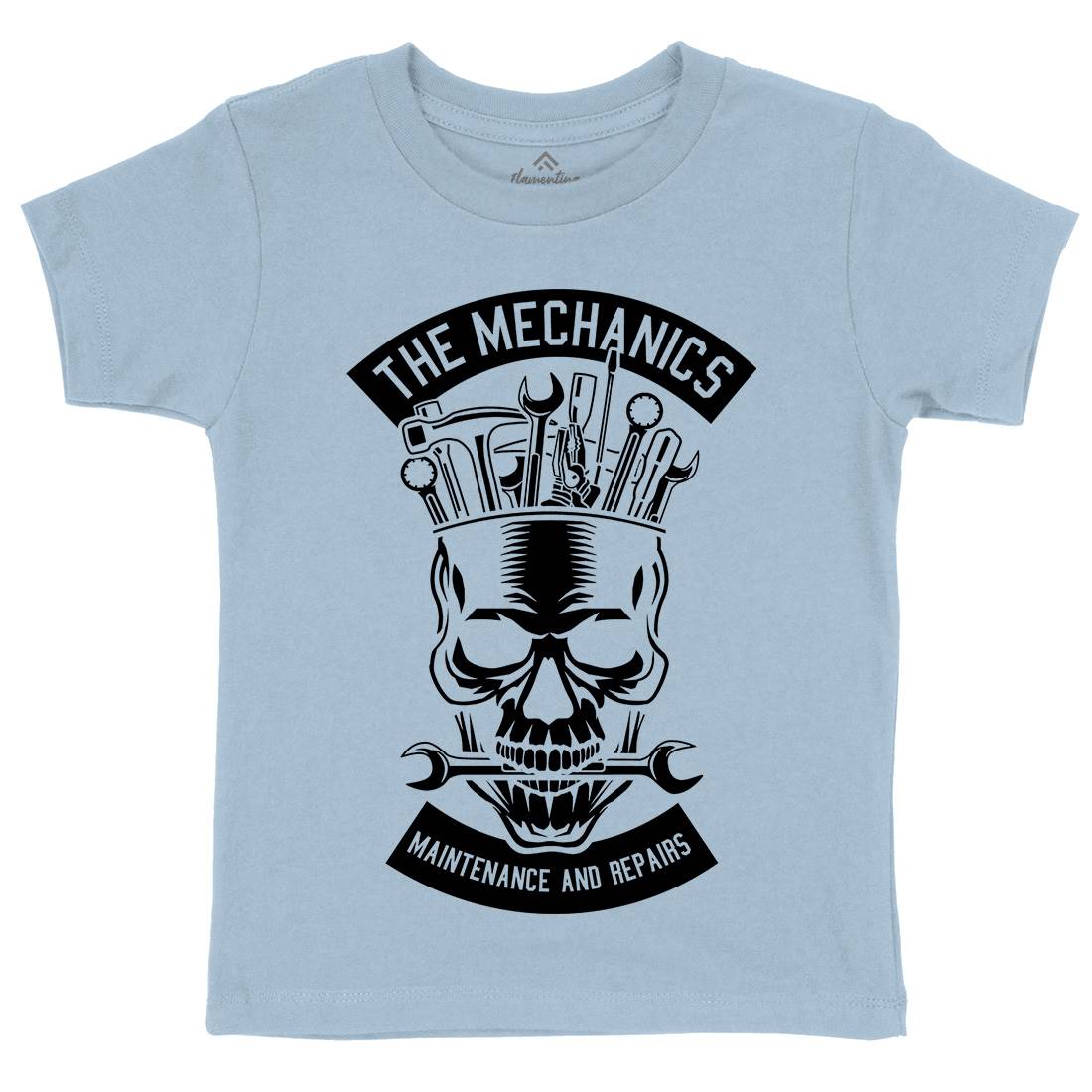 The Mechanics Kids Crew Neck T-Shirt Retro B653
