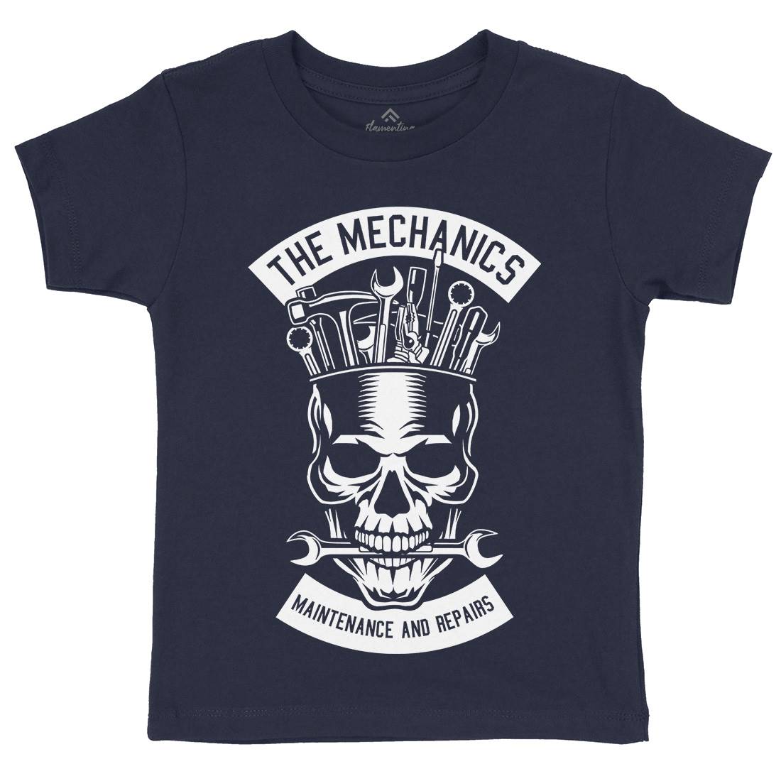 The Mechanics Kids Crew Neck T-Shirt Retro B653