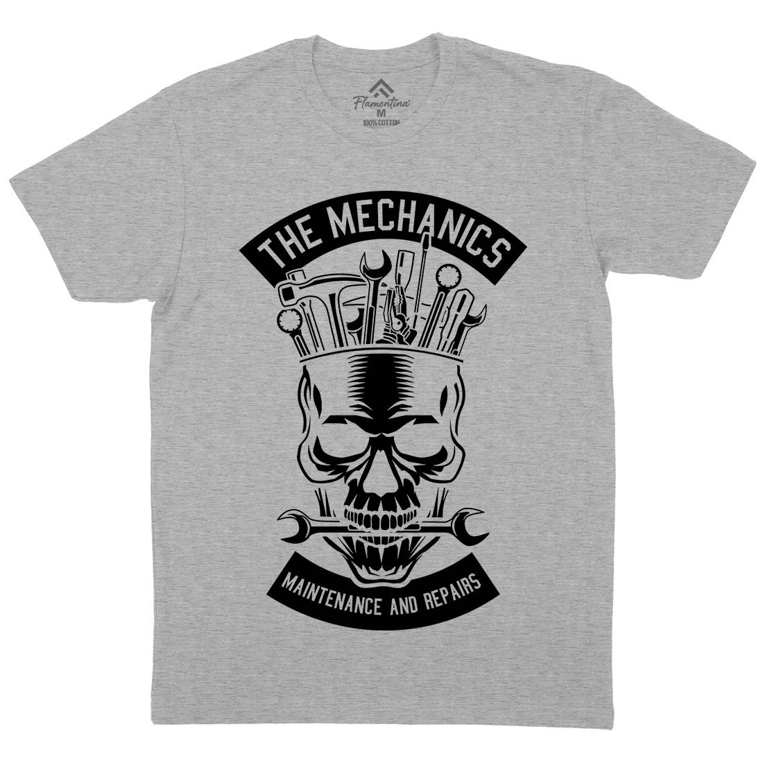 The Mechanics Mens Crew Neck T-Shirt Retro B653