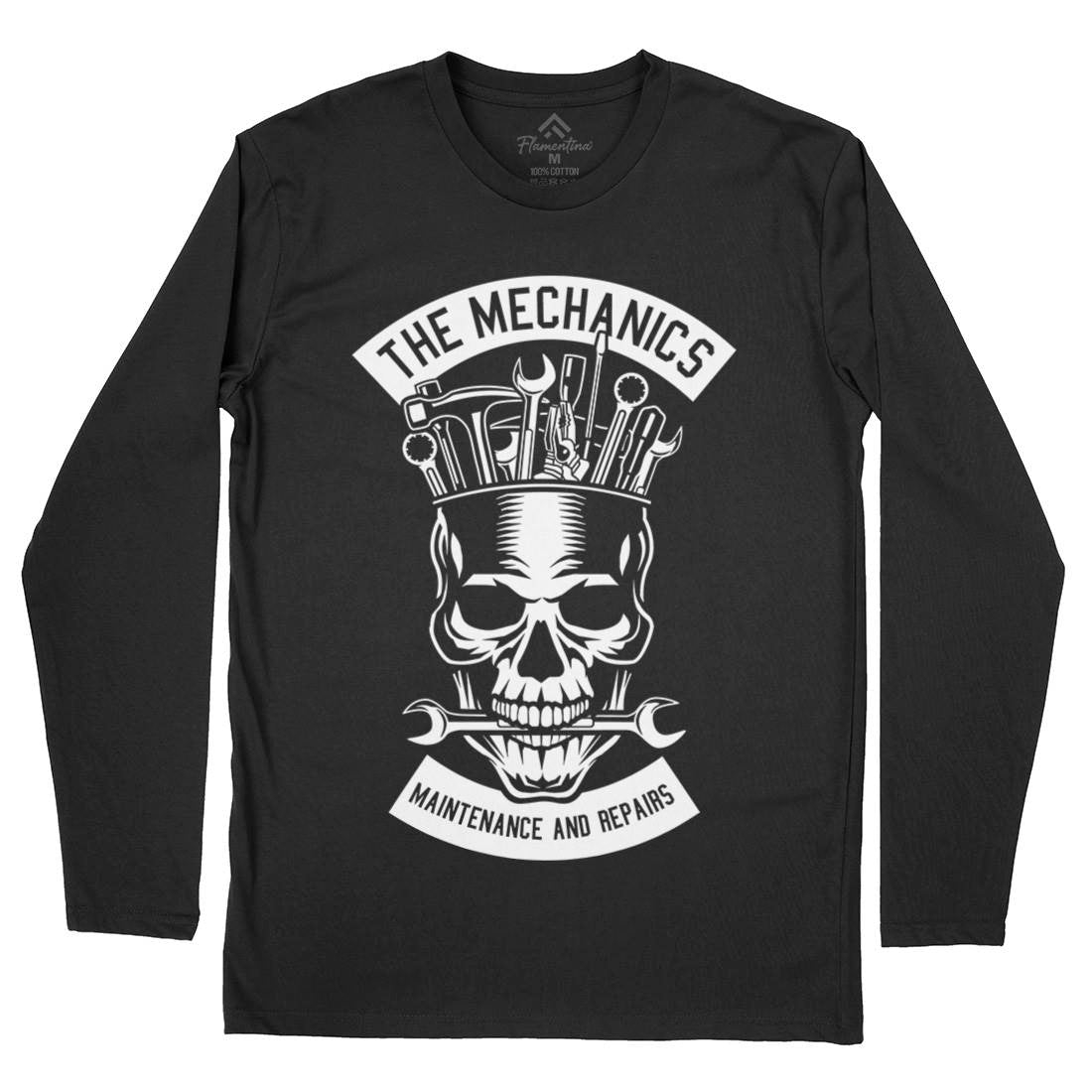The Mechanics Mens Long Sleeve T-Shirt Retro B653