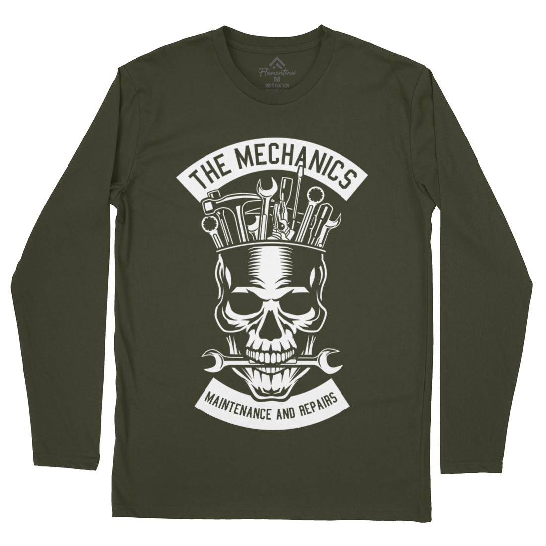 The Mechanics Mens Long Sleeve T-Shirt Retro B653