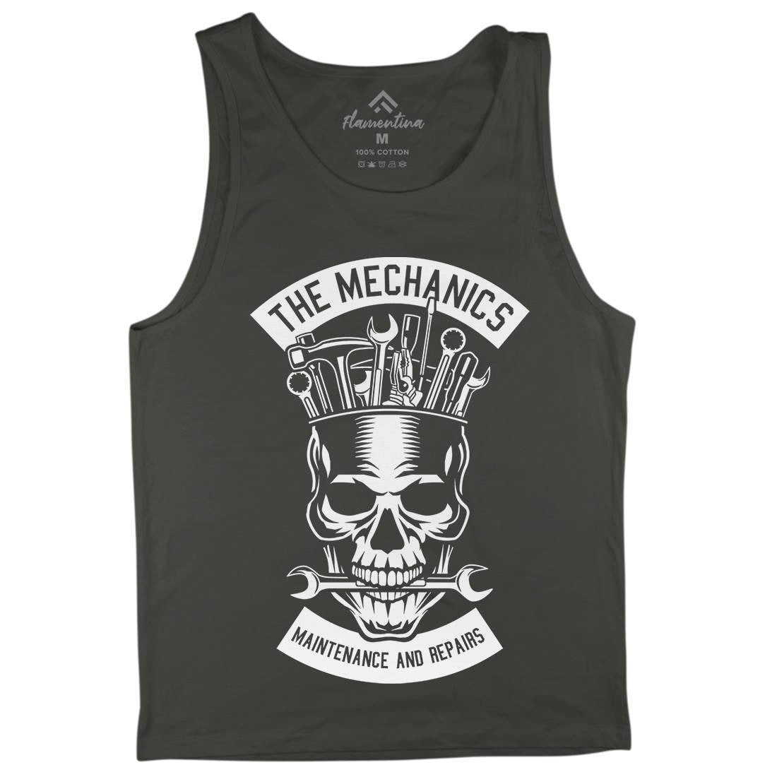 The Mechanics Mens Tank Top Vest Retro B653