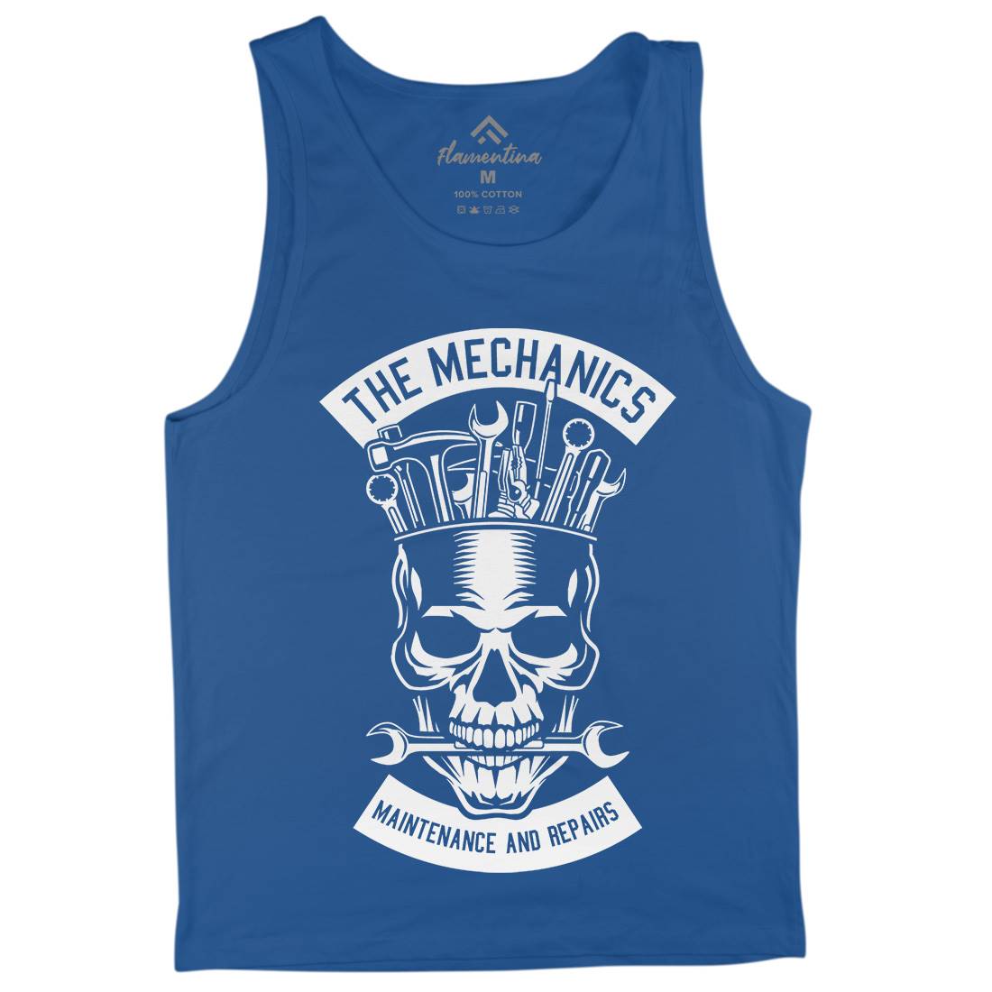 The Mechanics Mens Tank Top Vest Retro B653