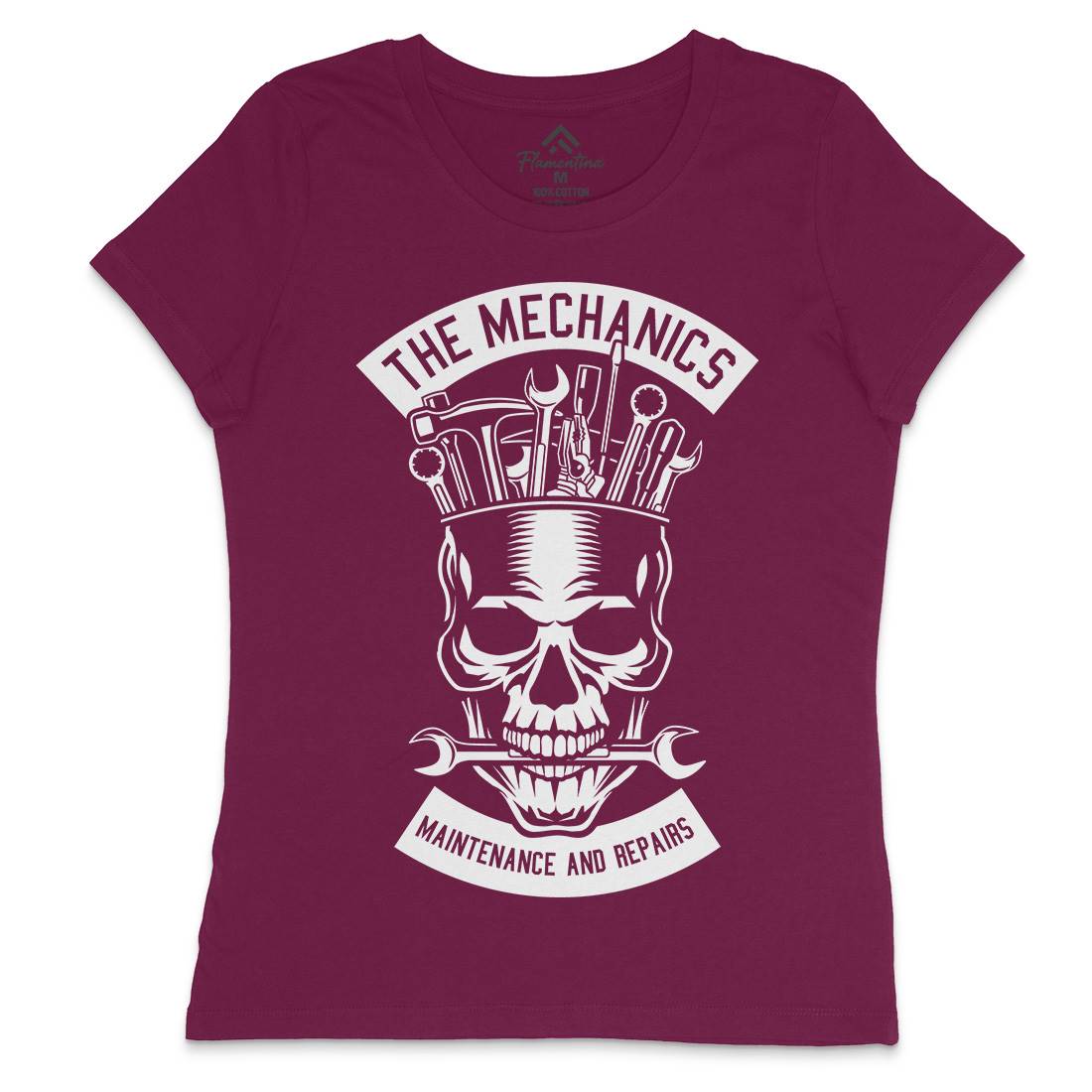 The Mechanics Womens Crew Neck T-Shirt Retro B653