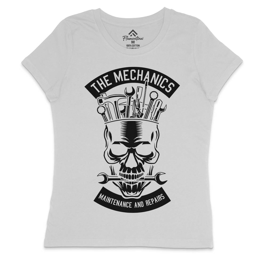 The Mechanics Womens Crew Neck T-Shirt Retro B653