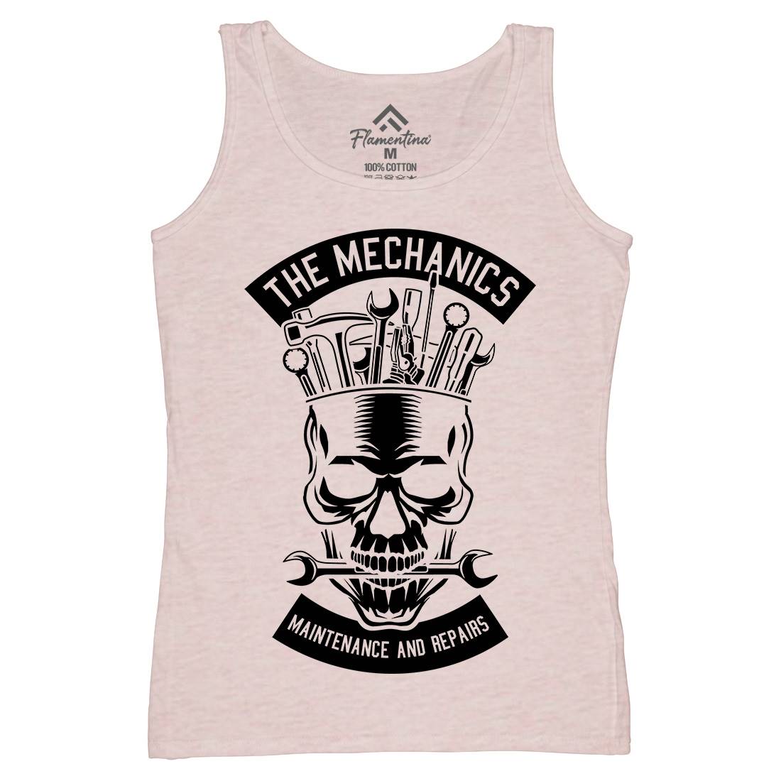 The Mechanics Womens Organic Tank Top Vest Retro B653