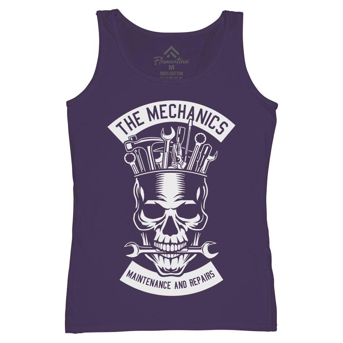 The Mechanics Womens Organic Tank Top Vest Retro B653