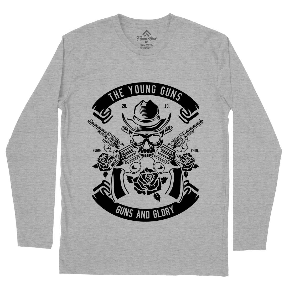 Young Guns Mens Long Sleeve T-Shirt American B654