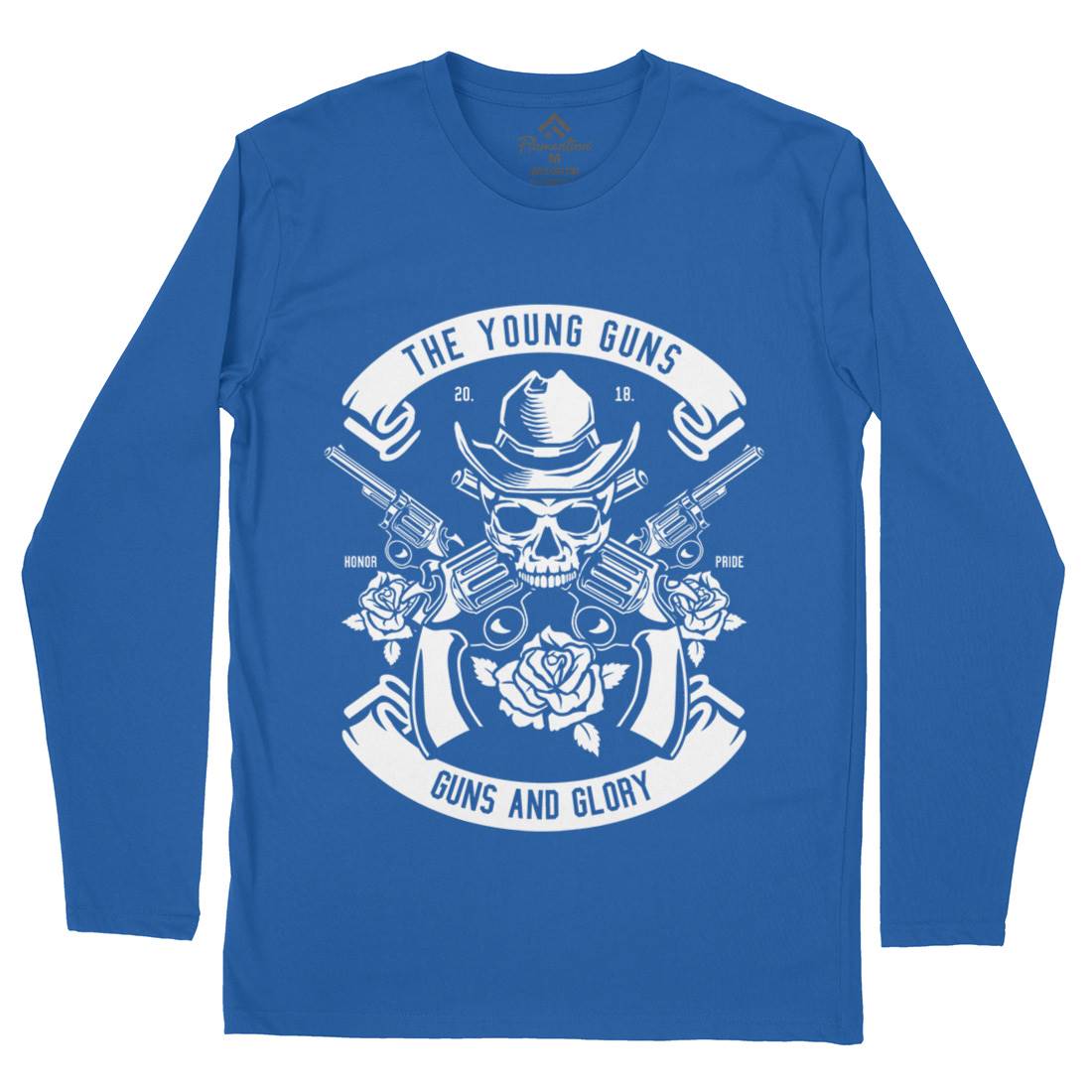 Young Guns Mens Long Sleeve T-Shirt American B654