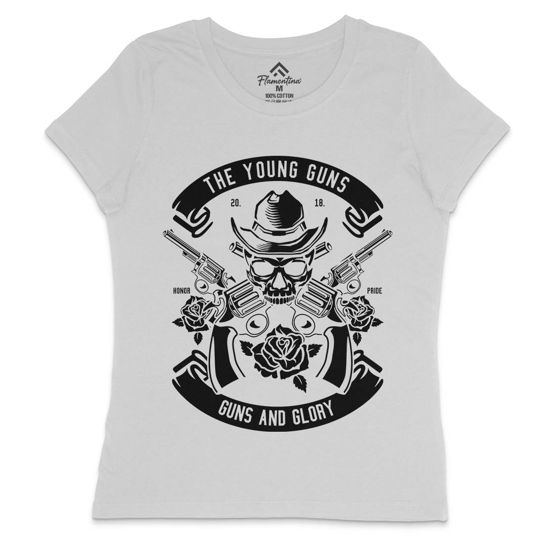Young Guns Womens Crew Neck T-Shirt American B654