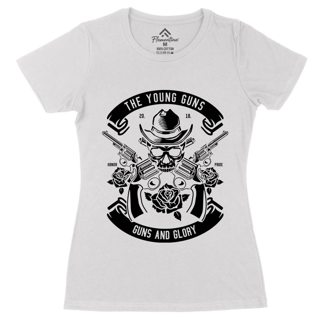 Young Guns Womens Organic Crew Neck T-Shirt American B654