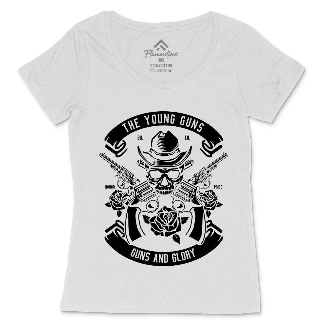Young Guns Womens Scoop Neck T-Shirt American B654