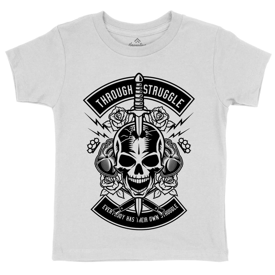 Through Struggle Kids Crew Neck T-Shirt American B655