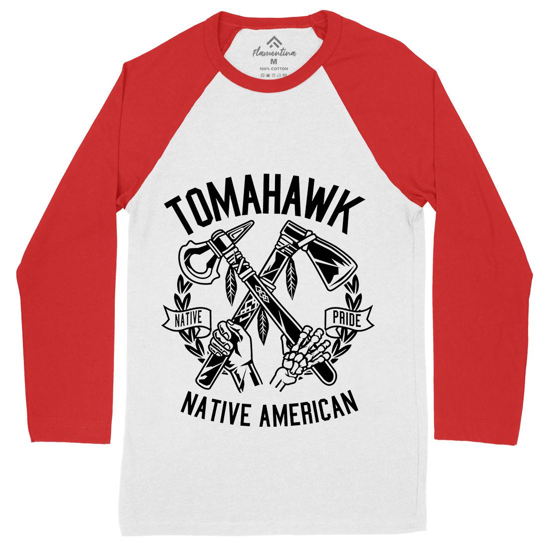 Tomahawk Mens Long Sleeve Baseball T-Shirt American B656