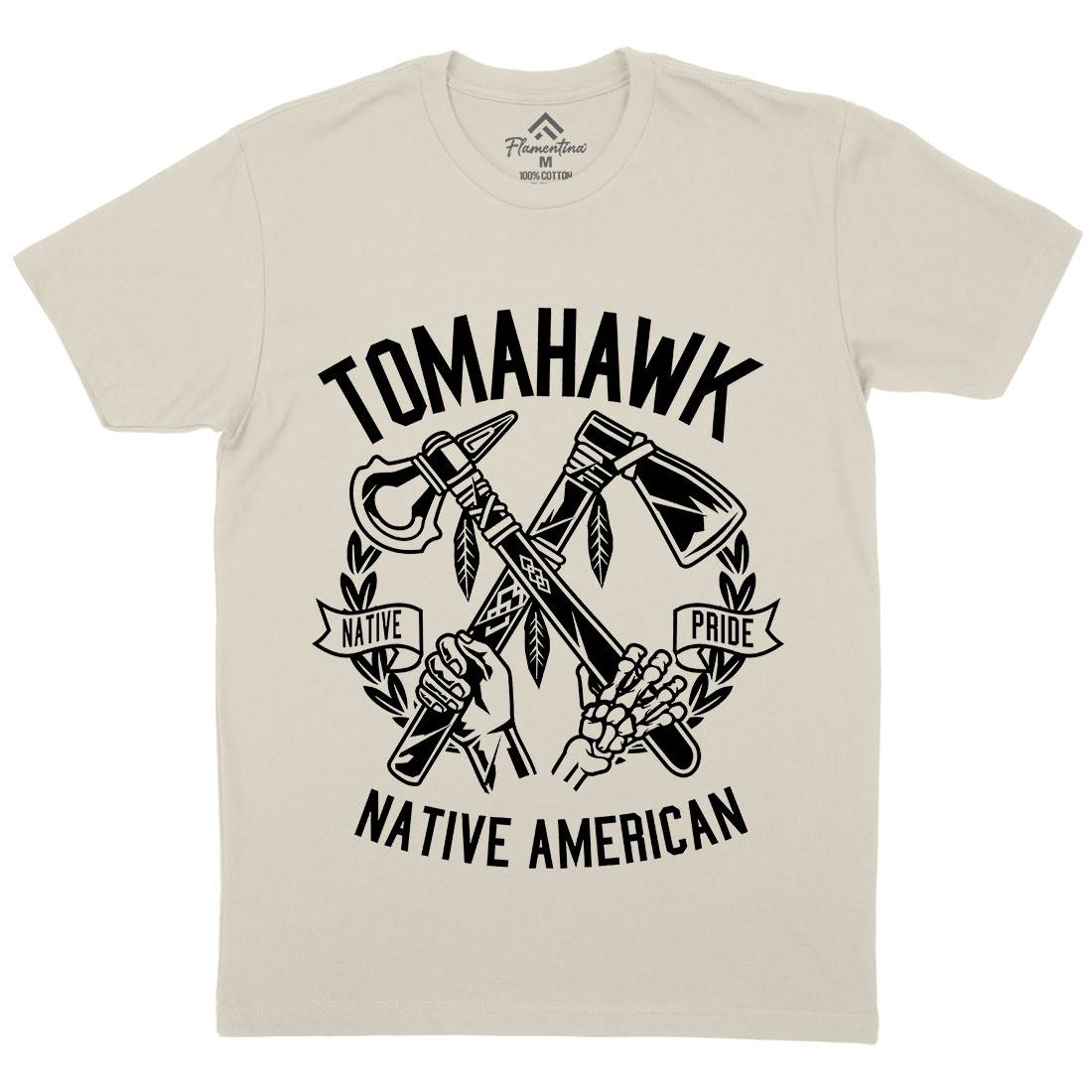 Tomahawk Mens Organic Crew Neck T-Shirt American B656