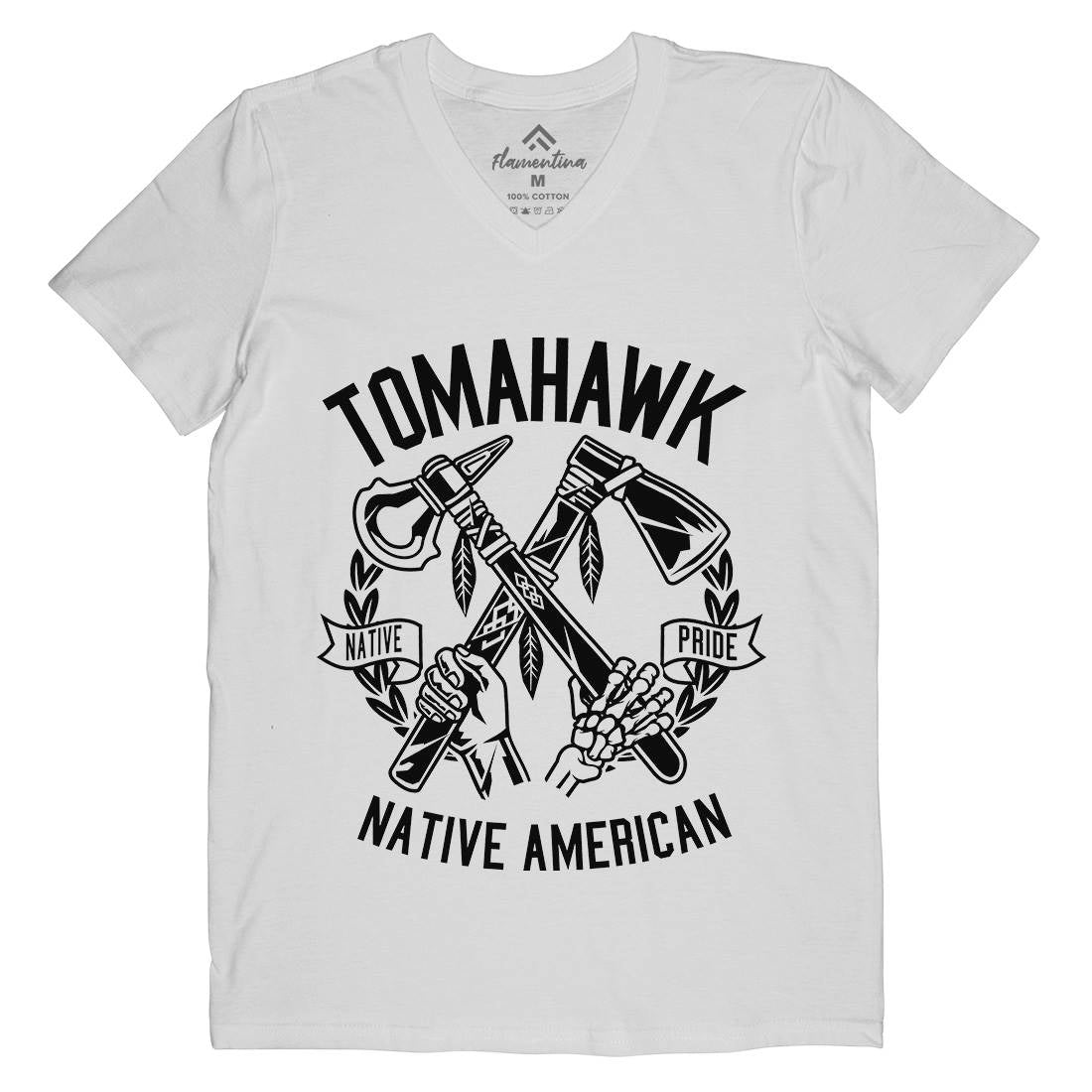 Tomahawk Mens V-Neck T-Shirt American B656